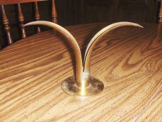 Vintage Candle Holder Brass Ystad Metall Sweden Markings On Bottom photo