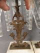 (2) Antique 19thc Figural Bronze Dolphin Nautical Koi Fish Girandole Candlestick Metalware photo 4