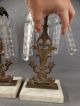 (2) Antique 19thc Figural Bronze Dolphin Nautical Koi Fish Girandole Candlestick Metalware photo 6