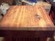 Vintage 1950s Solid Wood 100 Pound Butcher Block Table W/ Casters 32x22x22 1900-1950 photo 2