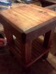 Vintage 1950s Solid Wood 100 Pound Butcher Block Table W/ Casters 32x22x22 1900-1950 photo 5