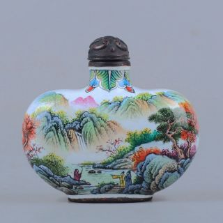 Chinese Cloisonne Hand - Painting Snuff Bottle photo
