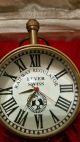 Railway Regulator Lever Swiss Bubble Brass Glass Clock Clocks photo 1
