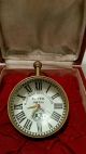 Railway Regulator Lever Swiss Bubble Brass Glass Clock Clocks photo 2
