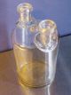 Antique/old Apothecary Pharmacy Medical Clear Glass Bottle With Double/two Necks Bottles & Jars photo 2