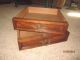 Burl Walnut & Oak Cabinet Drawers Primitive Gothic Storage Boxes Victorian Bins Primitives photo 2