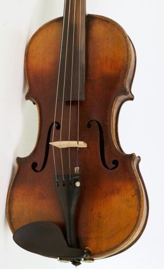 Old Violin Labeled Scarampella 1910 Geige Violon Violino Violine Viola photo