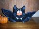 Primitive Hc Halloween Black Bat Shelf Sitter Bowl Filler Cupboard Tuck Ornie Primitives photo 2