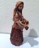 Primitive 1800 ' S Handmade Corn Husk Doll Figurine Statue Hand Made Girl Woman Primitives photo 9