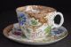 Antique Moustache Cup And Saucer Cf Impressed Mark,  7282 Cups & Saucers photo 2