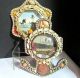 2 Antique Shell Work Convex Glass Diorama Sailors Valentines Inc Ss Titanic Folk Art photo 3