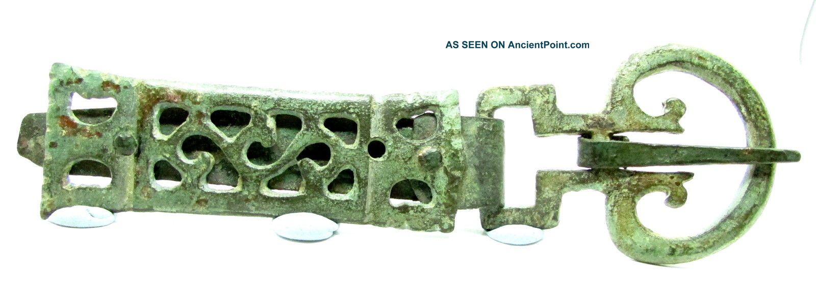 Scarce Authentic Roman Bronze Military Buckle And Hinged Plate - Ad 200 - Y22 Roman photo