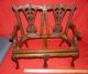 Vintage Salesman Sample Settee Carved Mahogany Chippendale Style Bench Loveseat Unknown photo 8