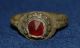 Medieval Ring With Red Glass Stone - Uk Detecting Find - Circa 1400 Ad British photo 1