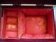 Vintage Wood Brass Overlay Chinese Jade Jewellery / Trinket Box With Lock Boxes photo 6