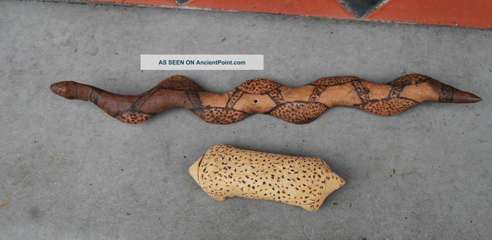 Aboriginal Carved Snake And Lizard 1960 ' S - Pitjantjatjara Nth South Australia Pacific Islands & Oceania photo