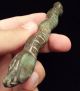 Jade Pre Columbian Rattlesnake - Serpent Effigy - Antique Aztec/mayan Artifacts The Americas photo 2