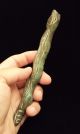 Jade Pre Columbian Rattlesnake - Serpent Effigy - Antique Aztec/mayan Artifacts The Americas photo 5