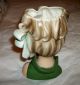 Intense Large Relpo K 1695 Elegant Teen Girl Lady Head Vase Earrings Intact Art Deco photo 5