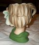 Intense Large Relpo K 1695 Elegant Teen Girl Lady Head Vase Earrings Intact Art Deco photo 8