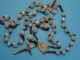 Antique Rosary Box Cherubs // Antique Rosary Silver Dotted Glass Beads Art Nouveau photo 1