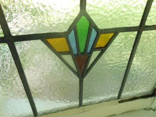Jf145 Lovely Older Multi - Color English Leaded Stained Glass Window 3 Available photo