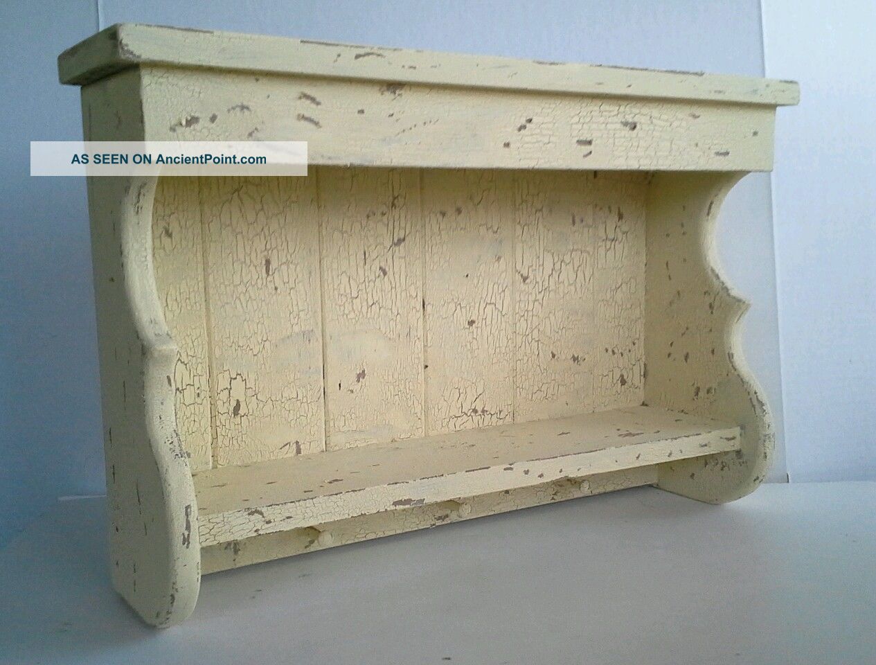Primitive French Country Farmhouse Aged Wood Shabby Chic Shelf Entry Bath Kit Primitives photo