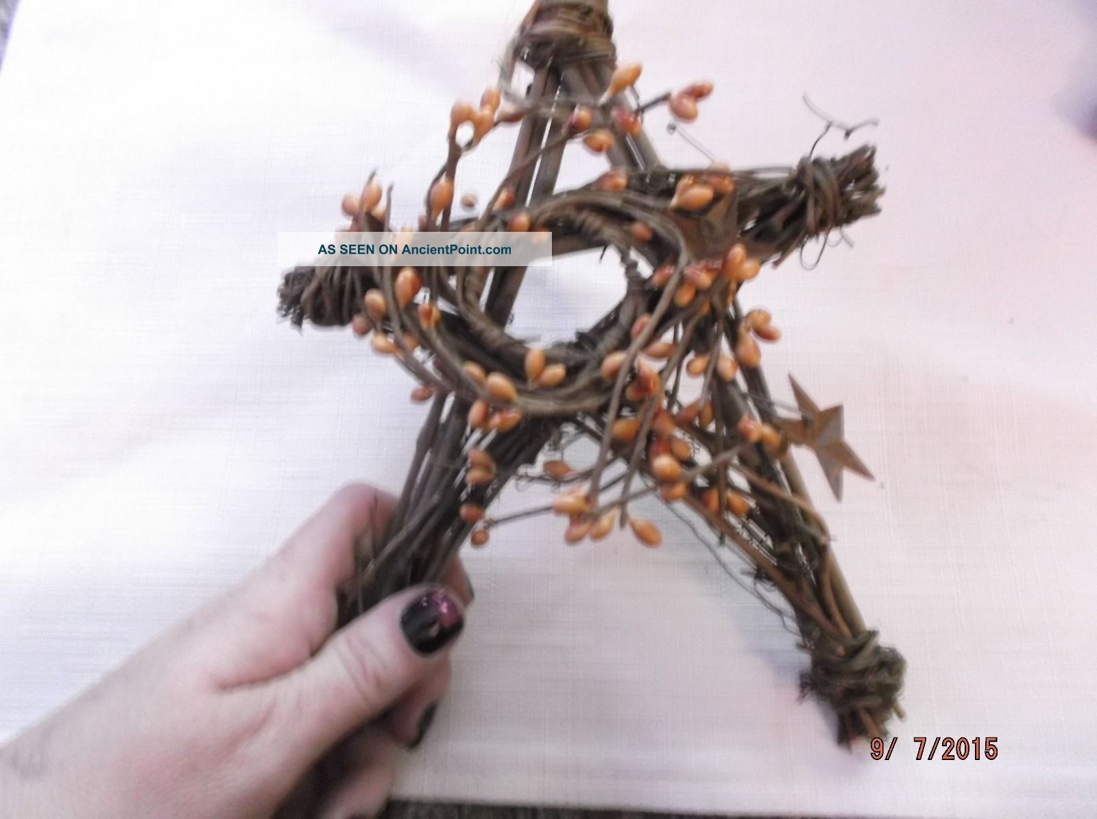 Orange Autum Pip Berry Twig Star Primitive Primitives photo
