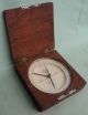 Vintage W & L.  E.  Gurley Compass Try Ny,  Wood Carry Case Compasses photo 1