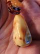 Antique Natural Baltic Cognac Egg Yolk Butterscotch Amber Pendant With Necklace Other Antiquities photo 1