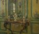 Antique James G Rosenberg Victorian Home Interior American O/c Oil Painting Victorian photo 3