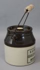 Antique 20thc E.  Swasey & Co Advertising Oyster Jar Crock,  Bail Handle Other Maritime Antiques photo 2