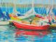 Well Listed American Artist Oil Painting Yachts In Wicklow Ireland Nr Other Maritime Antiques photo 4