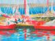 Well Listed American Artist Oil Painting Yachts In Wicklow Ireland Nr Other Maritime Antiques photo 6