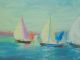 Well Listed American Artist Oil Painting Ireland Wicklow Yacht Race Nr Other Maritime Antiques photo 10