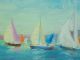 Well Listed American Artist Oil Painting Ireland Wicklow Yacht Race Nr Other Maritime Antiques photo 3