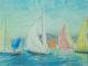 Well Listed American Artist Oil Painting Ireland Wicklow Yacht Race Nr Other Maritime Antiques photo 4