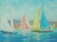 Well Listed American Artist Oil Painting Ireland Wicklow Yacht Race Nr Other Maritime Antiques photo 5