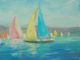 Well Listed American Artist Oil Painting Ireland Wicklow Yacht Race Nr Other Maritime Antiques photo 6