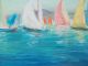 Well Listed American Artist Oil Painting Ireland Wicklow Yacht Race Nr Other Maritime Antiques photo 7