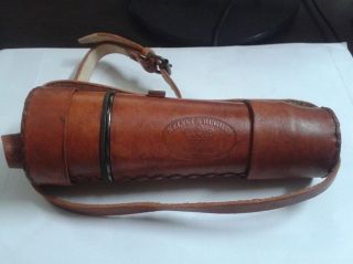 Vintage Antique Designed Solid Brass Leather Cover Telescope 16 Inch photo