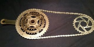 Steampunk Gears Chain Sprockets Cogs Bike Parts Rustic Altered Art Parts Wall photo
