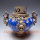 Old Porcelain & Tibet Silver Hand Painted Incense Burner & Lid Incense Burners photo 7