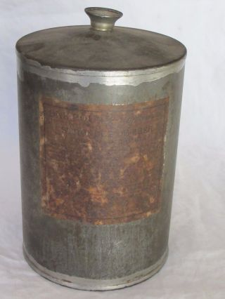 Antique Old Stronger Ether For Anesthesia Tin & Label 1 Lb Pound photo