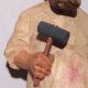 Antique Medical Vintage Oddity Hand Carved German Wooden Bloody Doctor Statue Other Medical Antiques photo 3