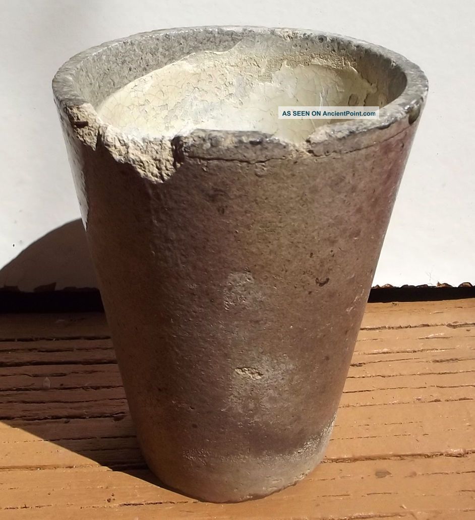 Antique Mining Fire Assay Crucible - Battersea,  Found In Western Us,  1900s Mining photo