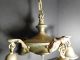 1920 ' S Antique Brass 5 Light Bare Bulb Chandelier Ceiling Fixture All Chandeliers, Fixtures, Sconces photo 2