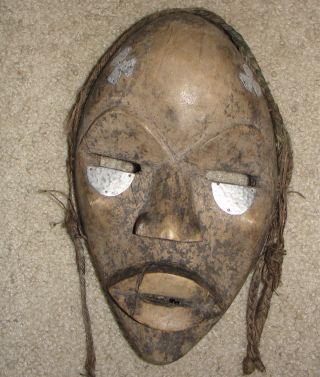 Old Mask Africa Tribal Dan Deangle Braid Cote D ' Ivoire Liber African Antique Art photo