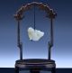Very Fine 18/19thc Chinese Qing Pure White Hetian Jade Twin Fish Toggle Pendant Vases photo 7