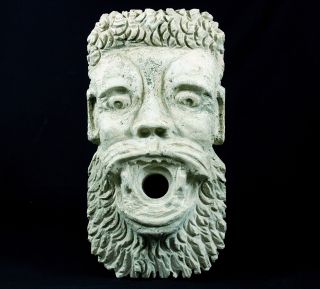 Antique Renaissance Stone Fontmask Representing Demon Circa 1500 - 1600 Ad photo